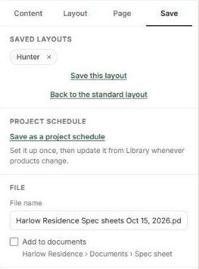Save tab