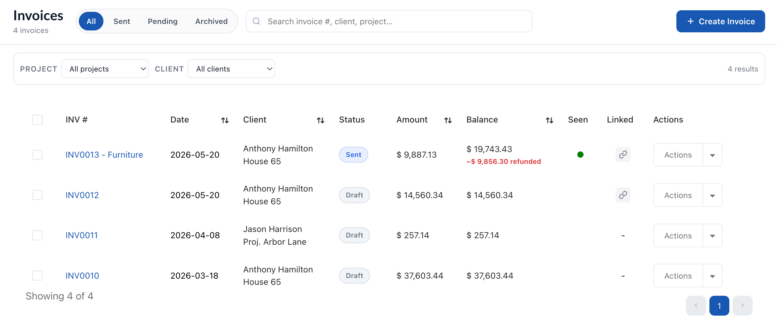 Invoice Overview