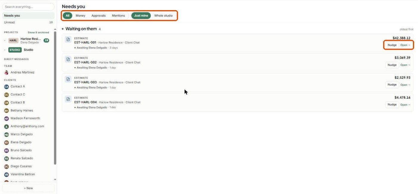 Needs you with filters and the Nudge and Open buttons