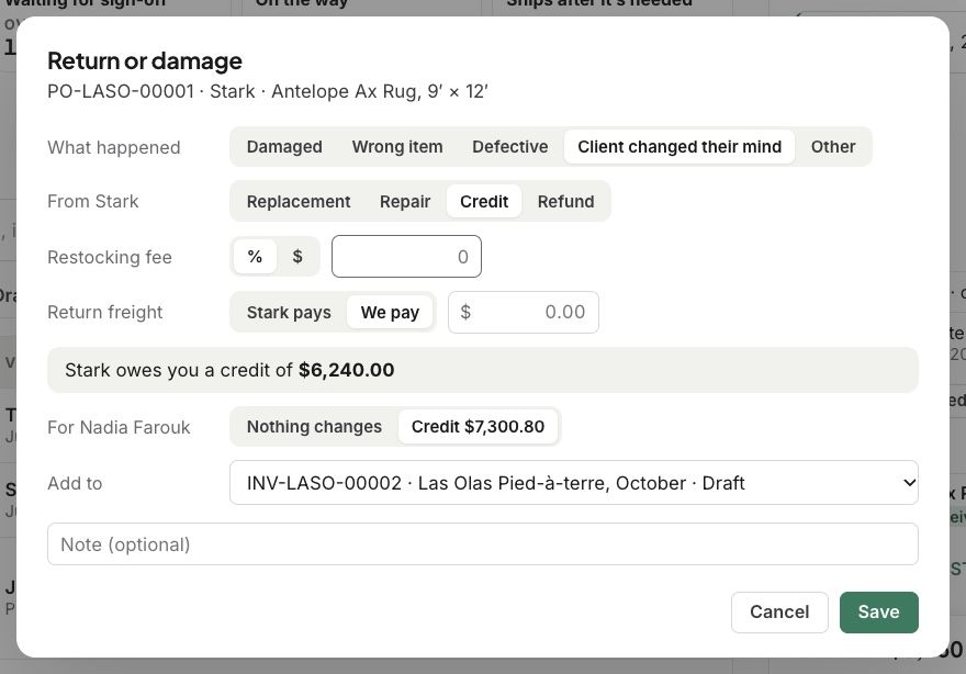 Return or damage: what happened, what the vendor will do, and what each side owes
